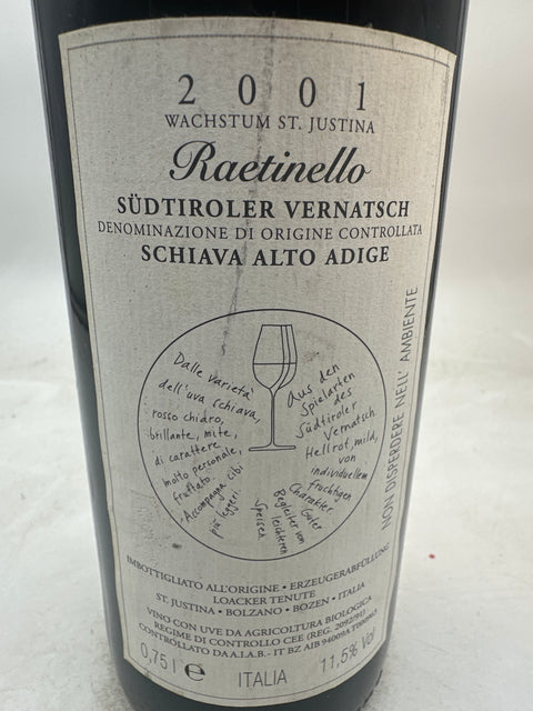 Raetinello Loacker 2019 elegant red wine