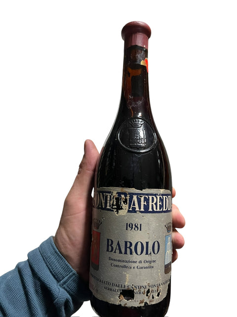 Fontanafredda Barolo 1981 bad label