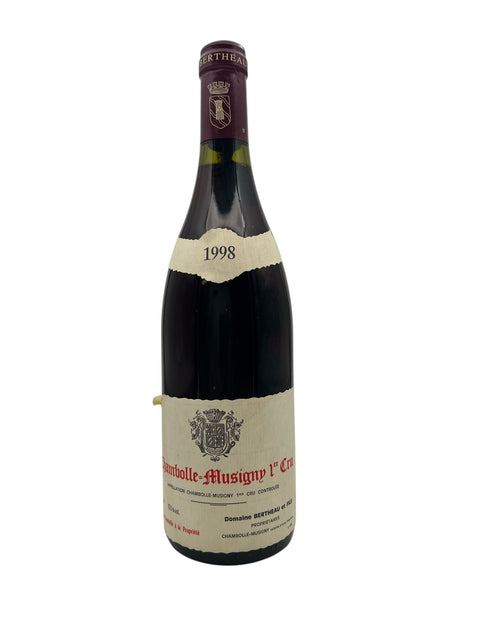 Flaske Chambolle-Musigny 1er Cru 1998 fra Domaine Bertheau