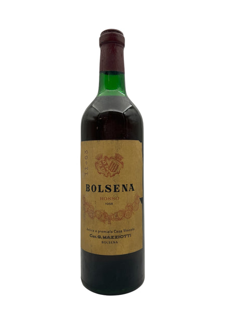 Flaske af Bolsena Rosso 1958 fra Mazzìotti