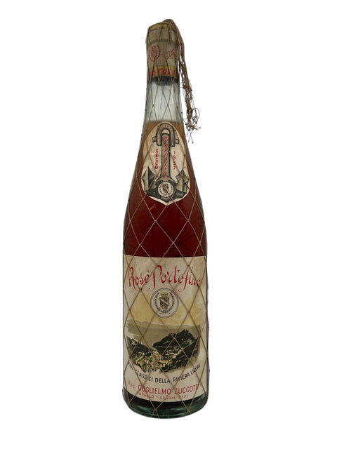 Flaske Rosé Portofino Guglielmo Zuccotti 1957 med netdetaljer