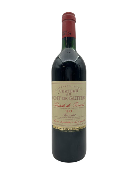 Flaske med Chateau Pont de Guîtres 1993 rødvin