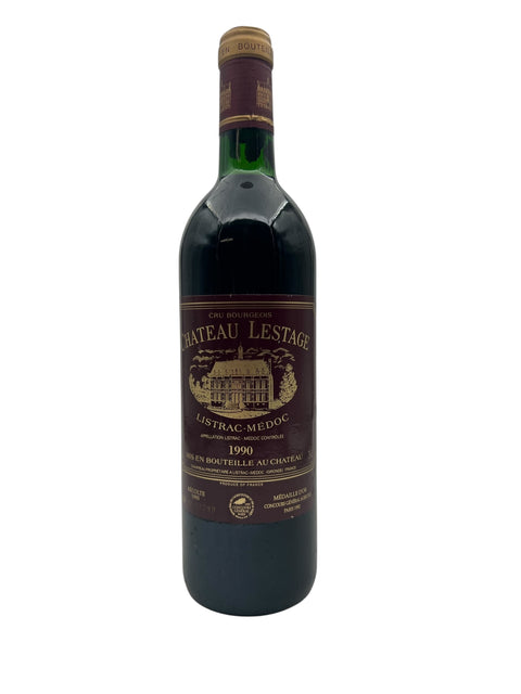 Flaske af Chateau Lestage 1990 rødvin fra Listrac-Médoc
