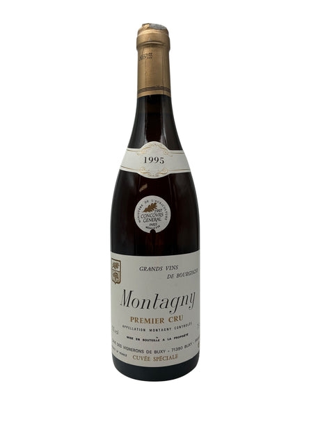 Flaske af Montagny Cuvée Spéciale 1995 hvidvin