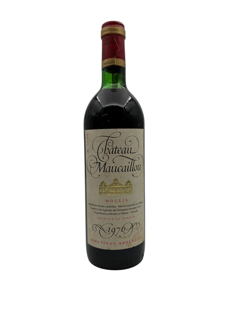 Flaske Château Maucaillou 1976 rødvin fra Moulis i Médoc