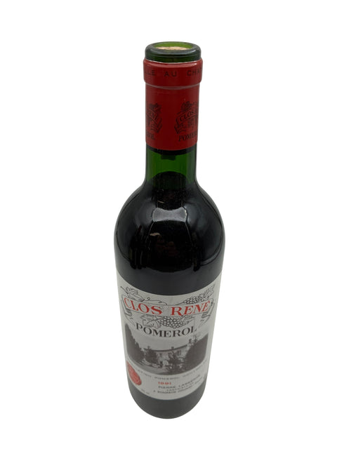 Flaske af Clos Rene Pomerol 1991 rødvin