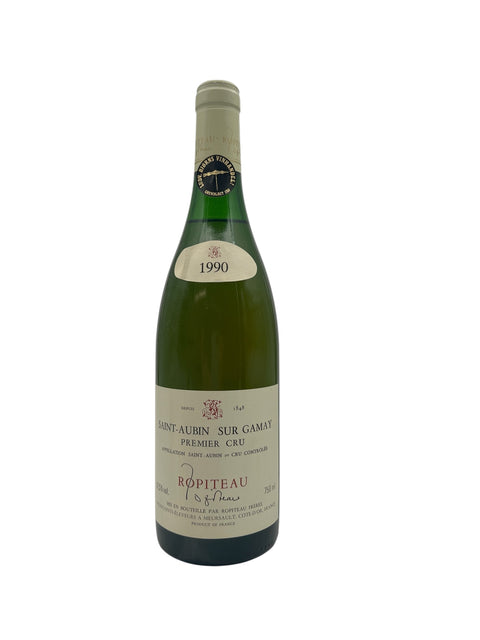 Flaske af Saint-Aubin Ropiteau 1990 hvidvin
