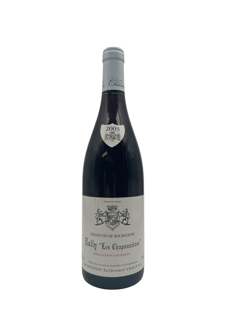 Flaske af Rully Les Chaponnières 2003 rødvin