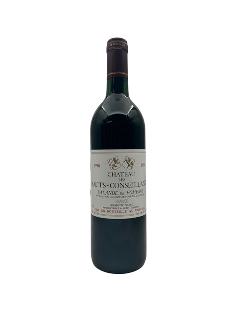 Flaske med Lalande de Pomerol rødvin fra 1990