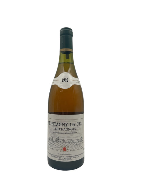 Flaske af Montagny les Chagnots 1992 hvidvin