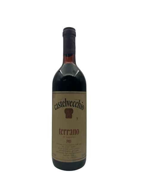 Flaske af Terrano Castelvecchio 1983 rødvin