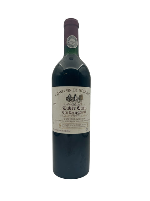 Flaske af Cuvée Carl Château de Seguin 1999 rødvin