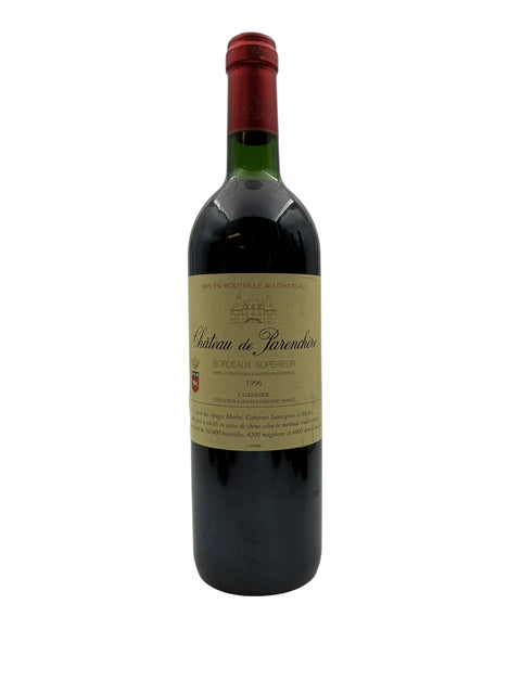 Flaske af Chateau de Parenchere 1996 Bordeaux rødvin