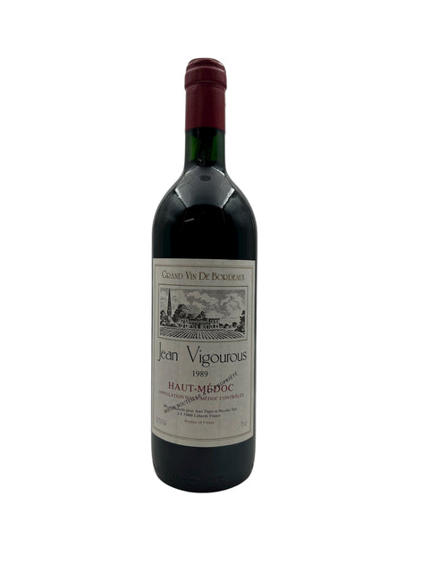 Flaske af Jean Vigourous 1989 rødvin fra Haut-Médoc