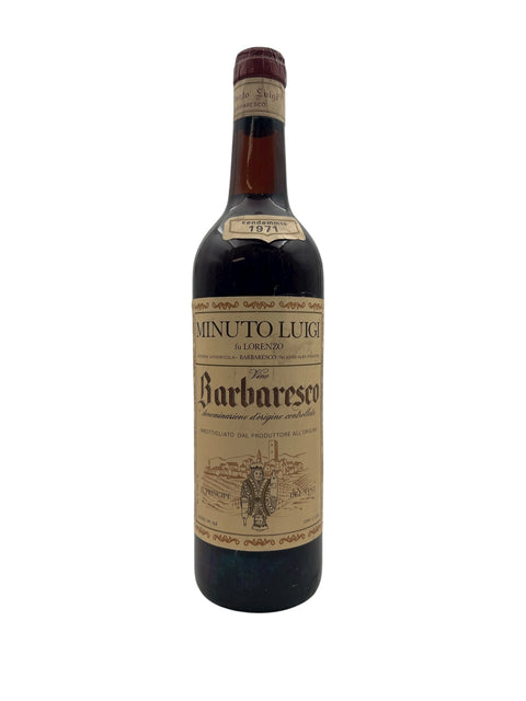 Flaske af Barbaresco Minuto Luigi 1971