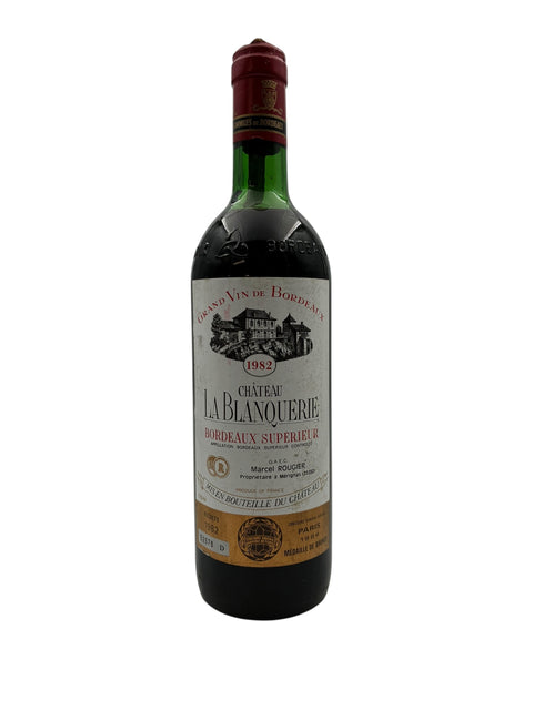 Flaske af Château La Blanquerie Bordeaux rødvin årgang 1982