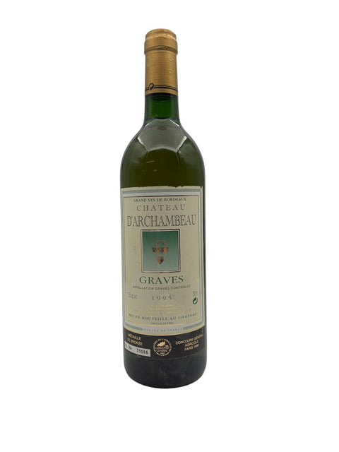 Flaske af Graves Chateau d'Archambeau 1995 hvidvin