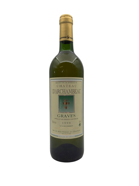 Flaske af Graves Chateau d'Archambeau 1998 hvidvin