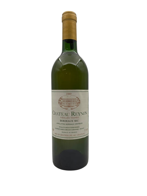 Flaske af Chateau Reynon 1989 hvidvin fra Bordeaux