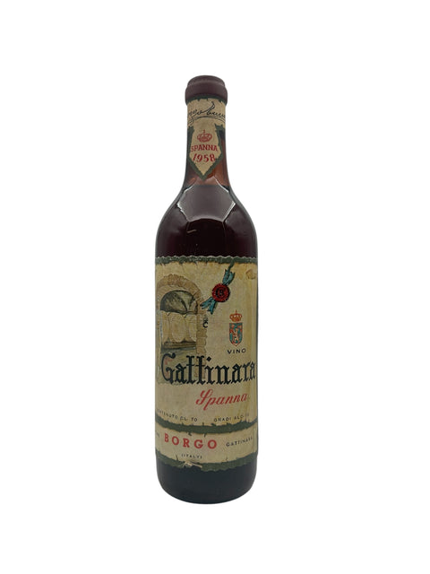 Flaske af Gattinara Borgo 1958 rødvin