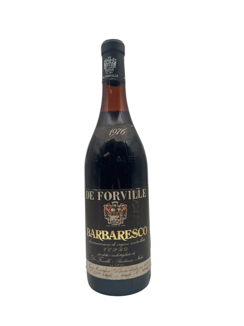 Barbaresco De Forville 1976 flaske med elegant etiket
