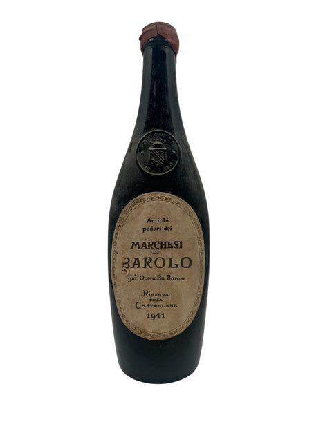 Flaske Barolo Marchesi di Barolo 1941 med klassisk etiket