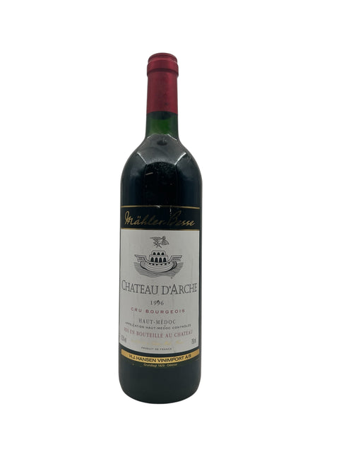 Chateau d'Arche 1996 bottle of red wine
