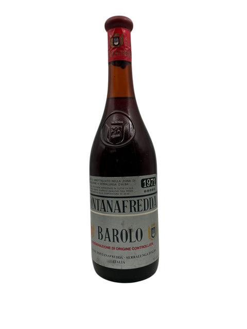 Bottle of Barolo Fontanafredda 1971 red wine