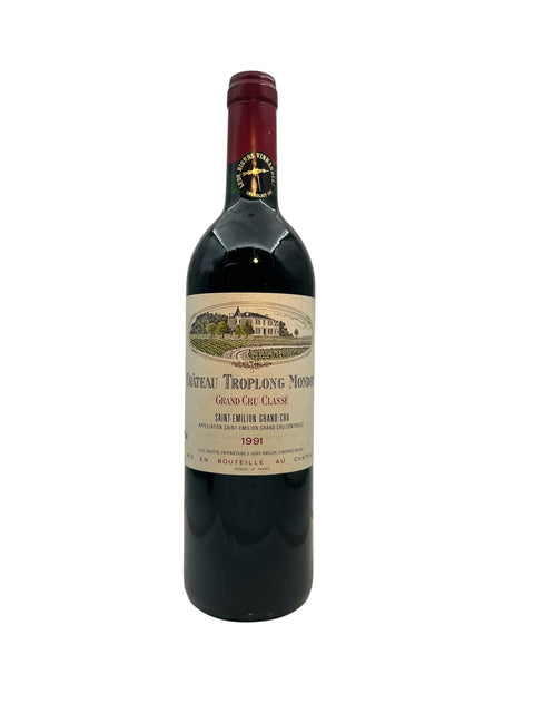 Bottle of Château Troplong Mondot 1991 red wine