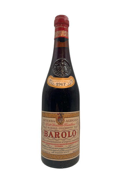Bottle of Barolo Damilano vintage 1967 with noble vintage label
