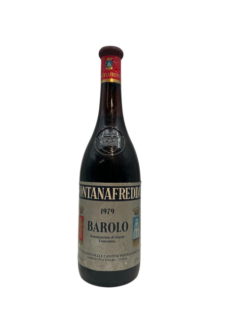 Bottle of Barolo Fontanafredda 1979 with label