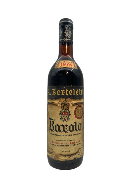 Barolo Berteletti 1976 flaske design og etiket