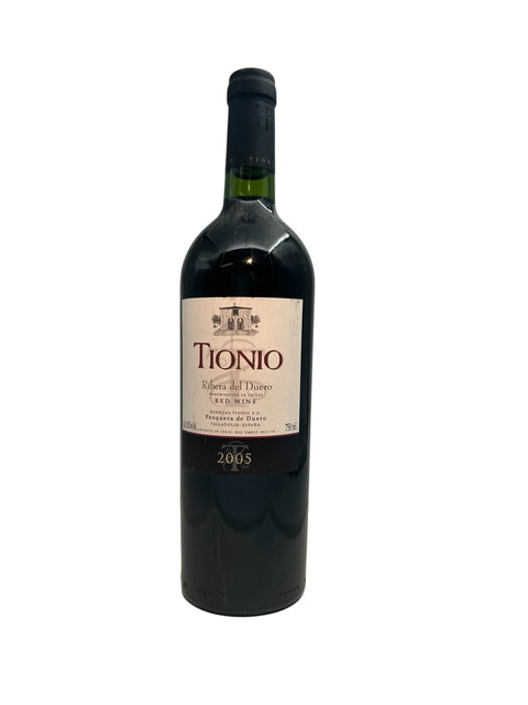 Tionio rødvin fra Ribera del Duero årgang 2005 flaske