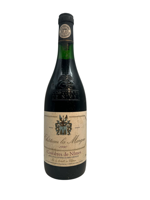 Flaske af Château la Margue 1990 rødvin fra Costières de Nîmes