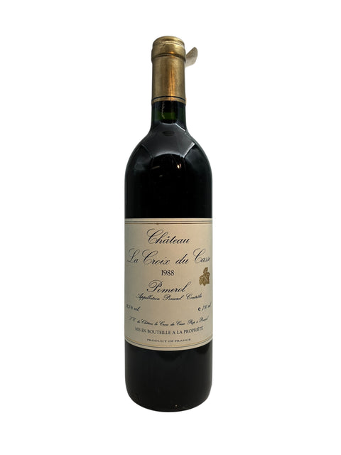 Flaske af Château La Croix du Casse 1988 Pomerol rødvin