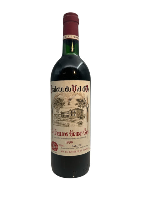 Château du Val d'Or Saint-Émilion Grand Cru 1986 flaske