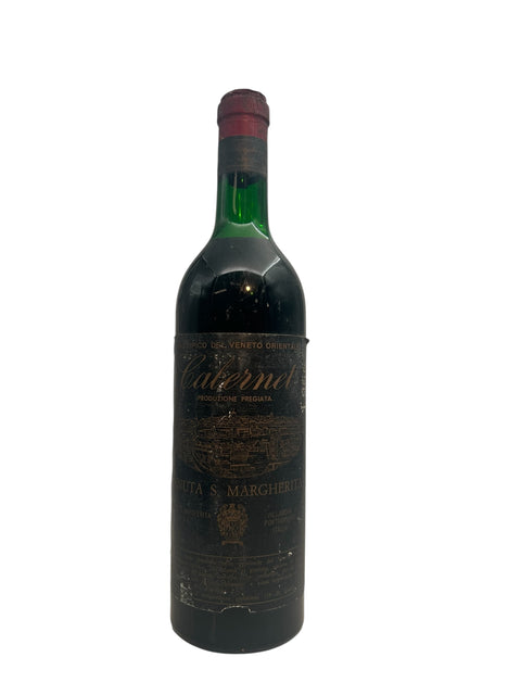 Flaska Cabernet Tenuta S Margherita 1975 med etikett