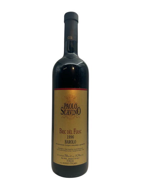 Bric del Fiasc 1996 rött vin från Paolo Scavino flaska