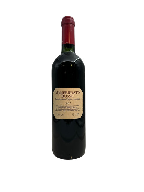 Flaska Monferrato Rosso rött vin 1997 från Marchesi
