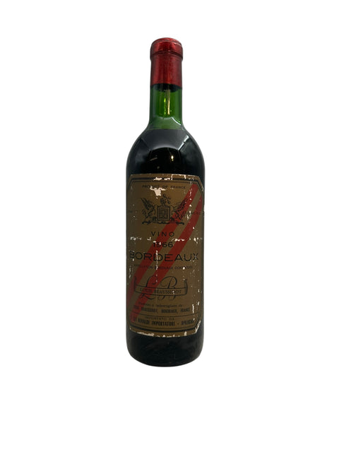Flaska Louis Beaussigot Bordeaux rött vin från 1966