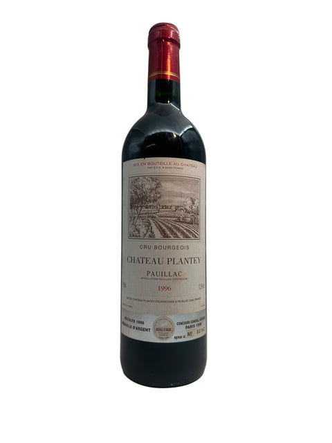 Flaske af Pauillac Chateau Plantey 1996