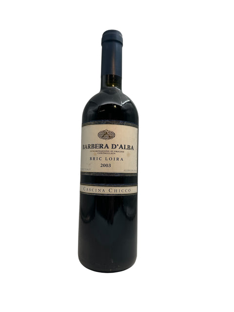 Flaske af Barbera d'Alba Cascina Chicco 2003 rødvin