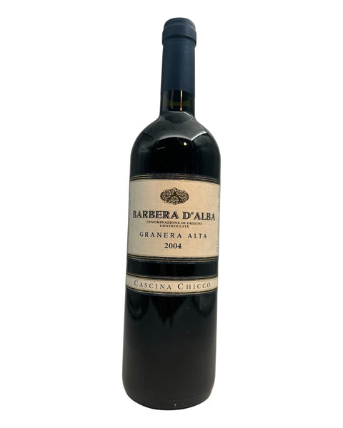 Flaske af Barbera d'Alba Cascina Chicco 2004 rødvin