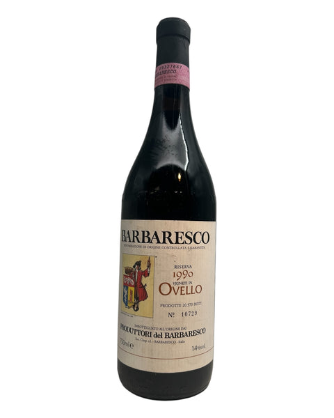 Flaska Barbaresco 1990 från Produttori del Barbaresco