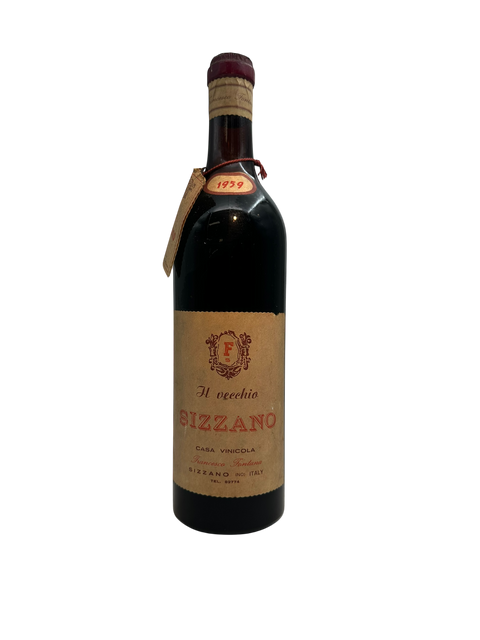 Bottle of red wine Il Vecchio Sizzano 1959