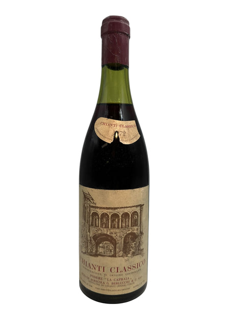 Flaska Chianti Classico Podere La Cappella 1979 rött vin