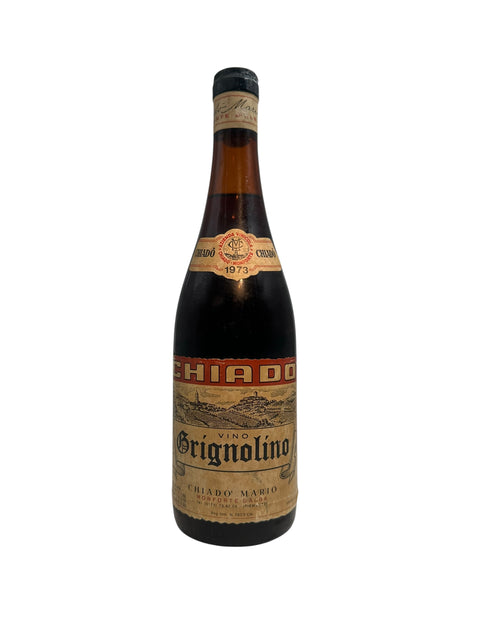 Bottle of Grignolino Chiadò Mario 1973 Italian red wine