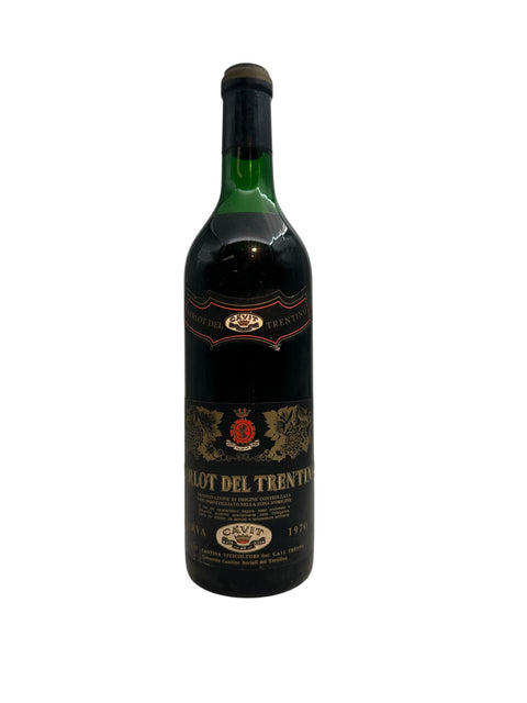 Bottle of Merlot del Trentino Cavit 1970 red wine