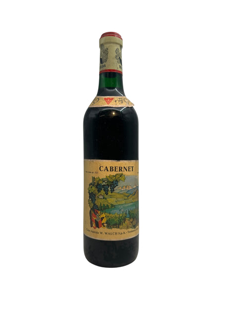 Bottle of Cabernet W. Walch 1986 red wine