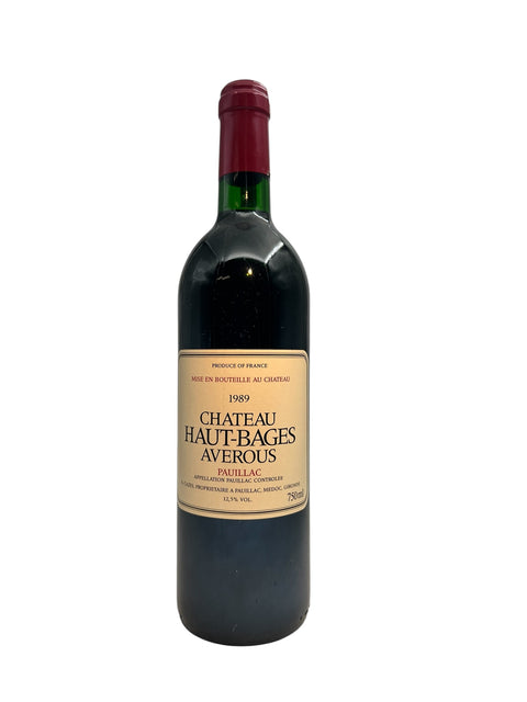 Flaske af Chateau Haut-Bages Averous fra 1989